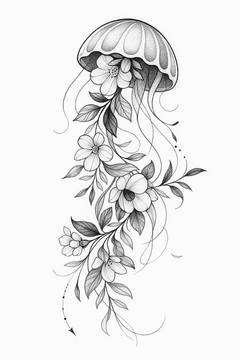 Quallen Tattoos-Anpassungsfähigkeit und Gelassenheit