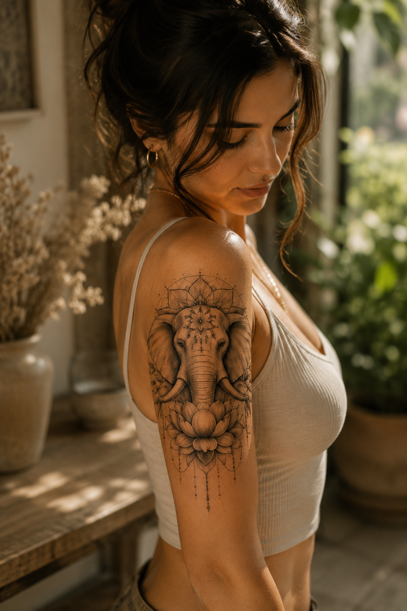 „Lotus-Elefant“ – Würde, Sanftmut & innere Größe