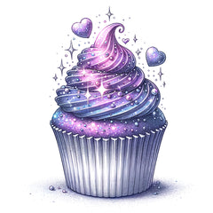 Cupcake mit Glitzer Effekt