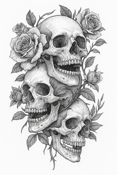 Florale Vergänglichkeit - Ein Tanz zwischen Leben und Tod – in feinster Linie.