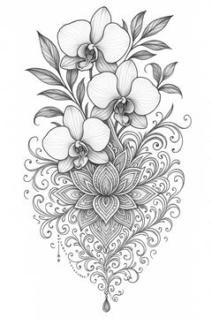 Orchideenfluss – Tattoo der Zartheit und Energie
