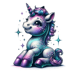 Baby Einhorn mit Glitzer Effekt