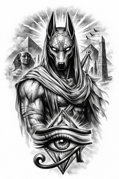 Anubis mit Horus-Auge