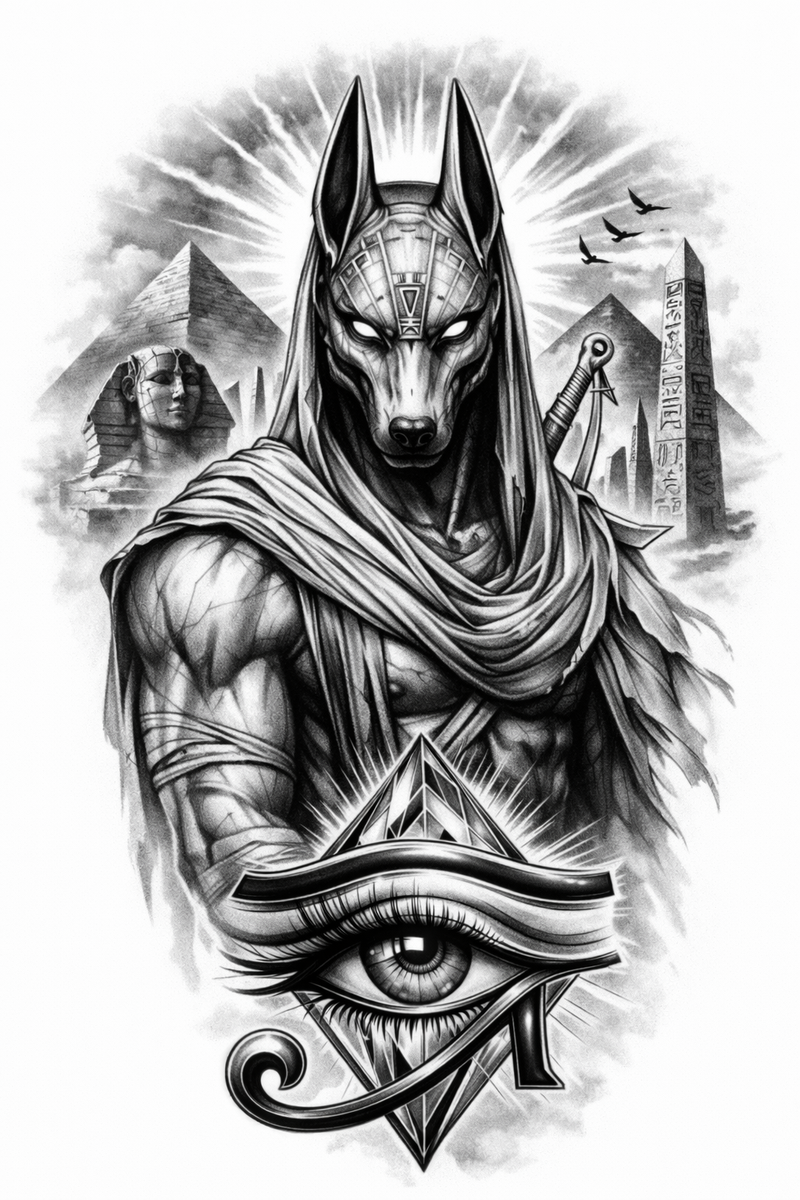 Anubis mit Horus-Auge