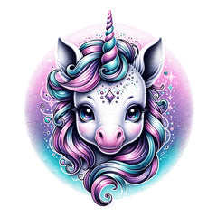 Baby Einhorn mit Glitzer Effekt