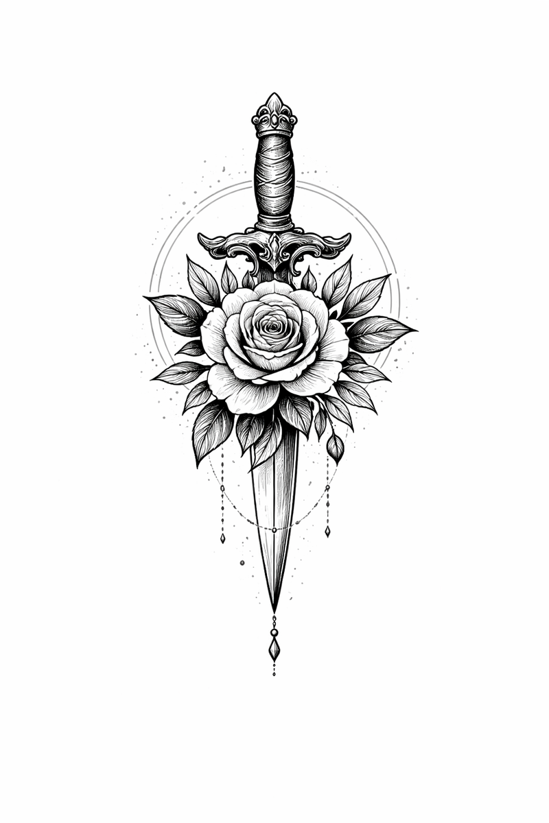 Schwert mit Rose 🗡️🌹