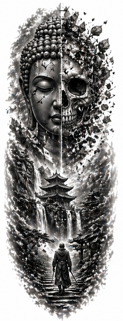 Buddha / Skull / Tempel Design