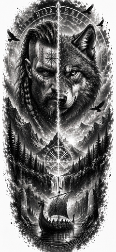 Nordische Seelen — Wildheit, Loyalität & Freiheit — Full Sleeve
