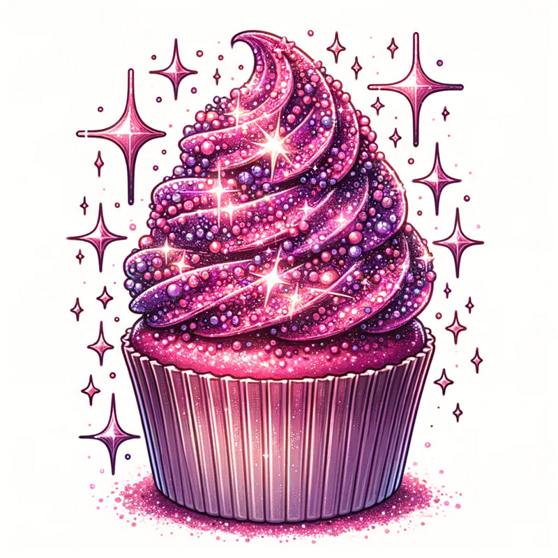 Cupcake mit Glitzer Effekt