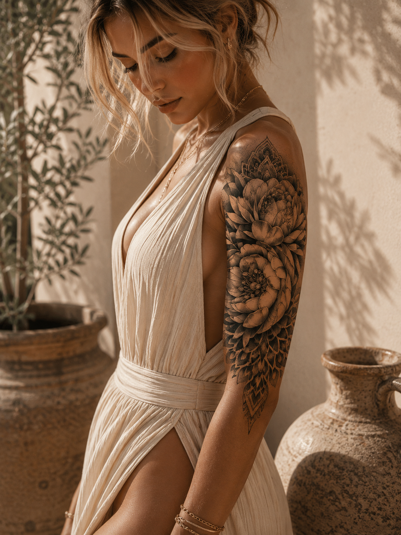 Mandala Love -Zwei Blüten, ein Weg