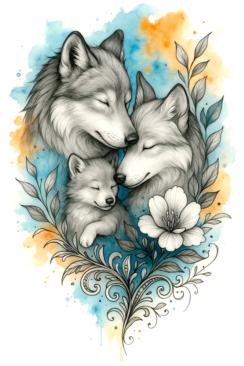 Wolfsherz – Tattoo der Treue, Geborgenheit und Familienliebe