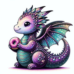 Baby Drachen mit Glitzer Effekt