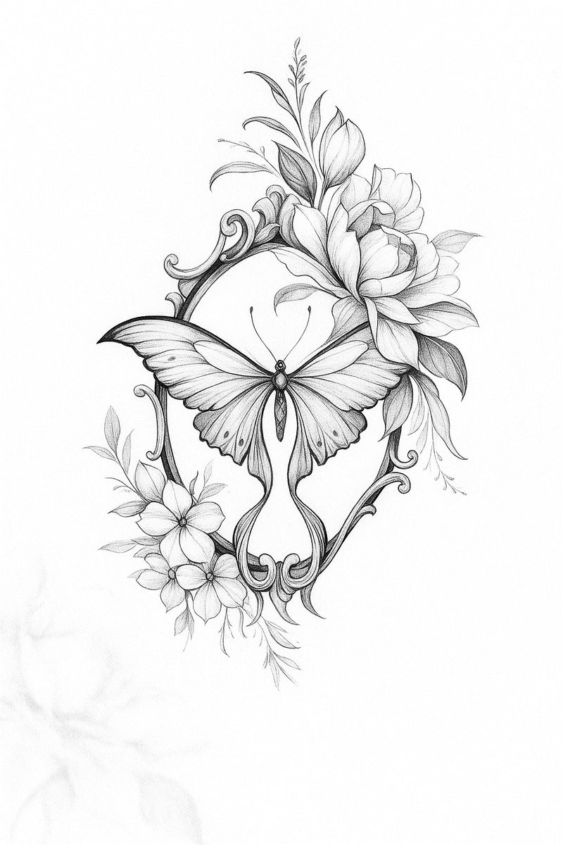 “Transformation Frame” – filigrane Eleganz in Blüten & Flügeln