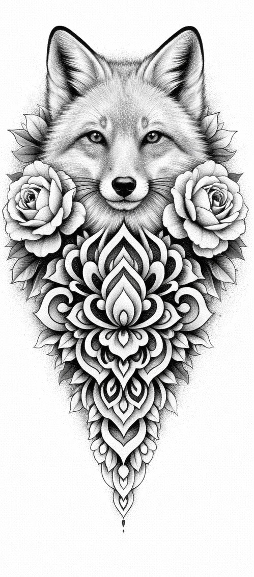 Fuchs mit Rosen – Herz der Intuition