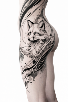 Fuchs im fliessenden Ink-Stil 🦊✨