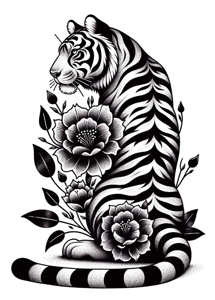 Tiger & Blüte – wild verwurzelt!