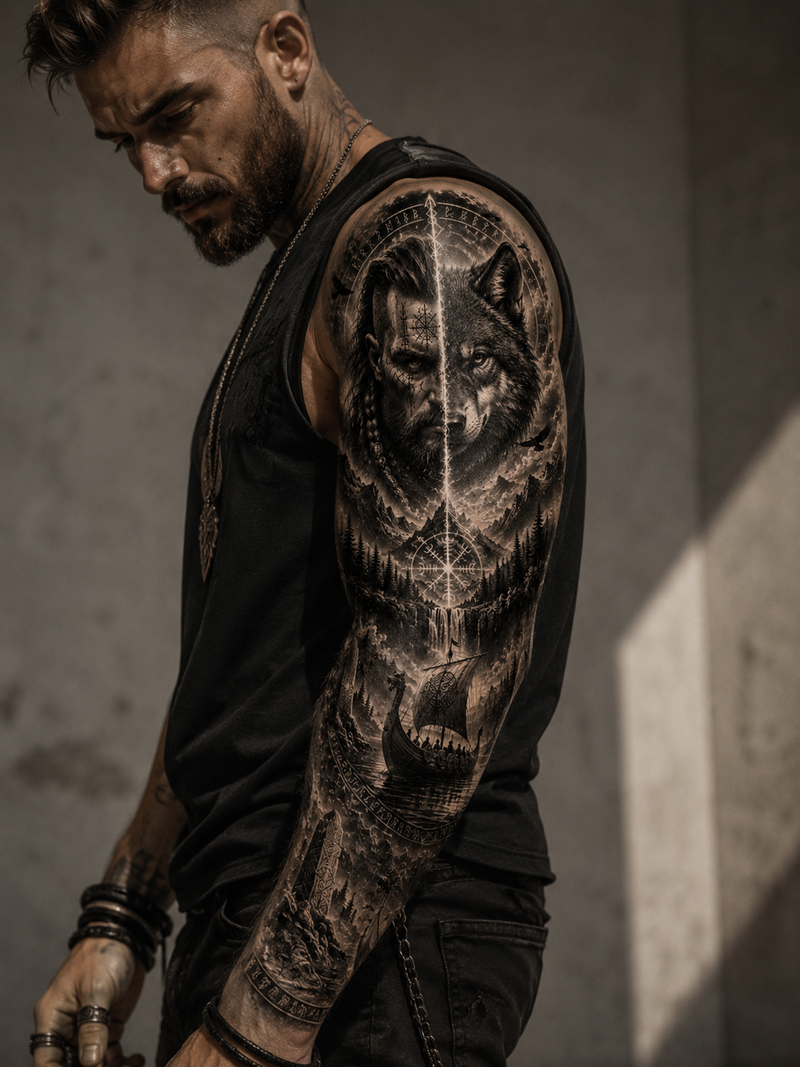 Nordische Seelen — Wildheit, Loyalität & Freiheit — Full Sleeve