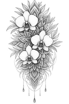 Orchideenfluss – Tattoo der Zartheit und Energie