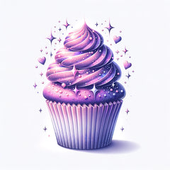 Cupcake mit Glitzer Effekt