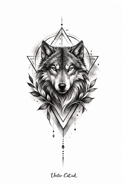 Wolf mit keltischem Knoten 🐺🍃 2 Versionen