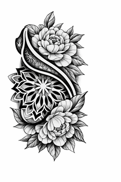 Mandala Love -Zwei Blüten, ein Weg