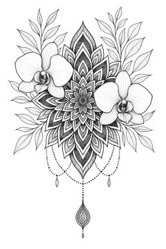 Orchideenfluss – Tattoo der Zartheit und Energie