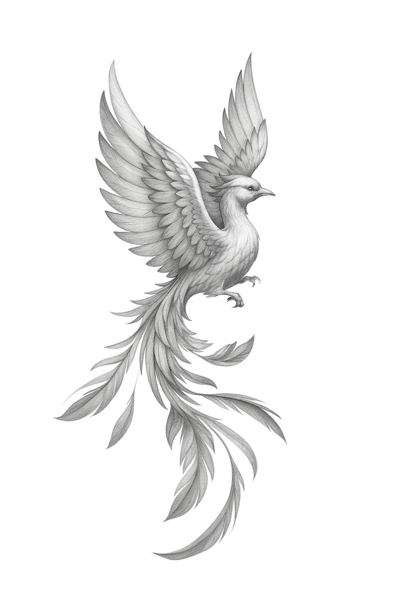 Silent Phoenix Rise – Phönix-Tattoo für deinen Neubeginn
