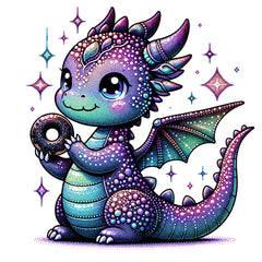 Baby Drachen mit Glitzer Effekt