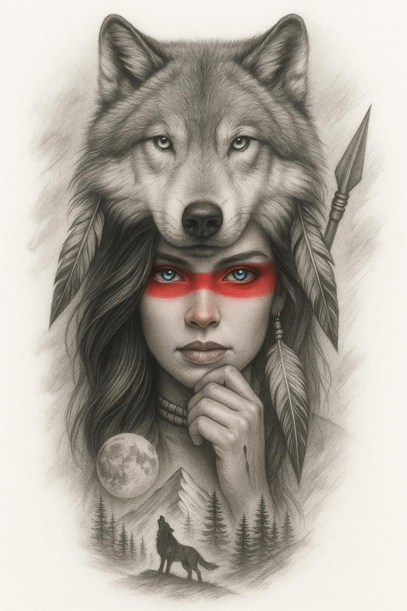 Die Wolfskriegerin – Wilde Seele, ungezähmt und eins mit dem Rudel.