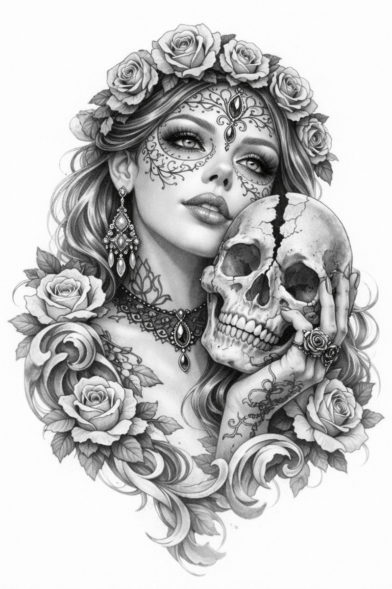 „La Catrina Rose“ – Bedeutung: Erinnerung, Liebe & die Schönheit der Vergänglichkeit