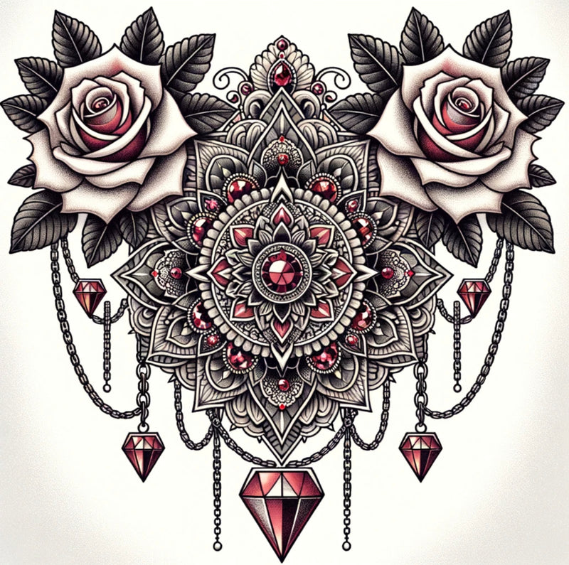 Ewige Blüte: Dekolleté Mandala Tattoo