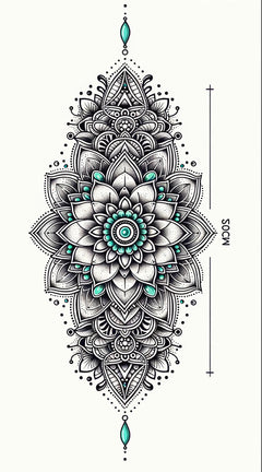 Sleeve Tattoos Mandalas türkis