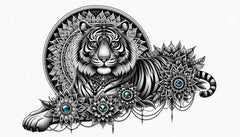 Tiger mit Mandalas