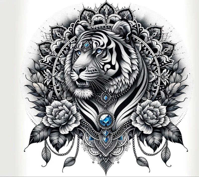 Tiger mit Mandalas