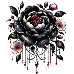 Mittelgrosse Tattoos Camellia und Apple Blossom