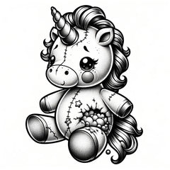 Kleine Tattoos Stofftier Einhorn