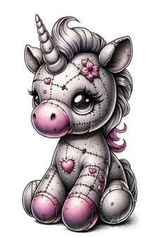 Kleine Tattoos Stofftier Einhorn