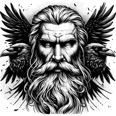 Odin und die zwei Raben, Huginn und Muninn