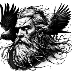 Odin und die zwei Raben, Huginn und Muninn