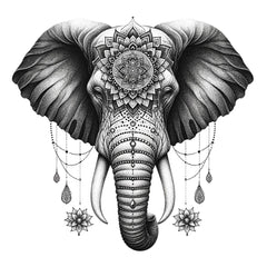 Mittelgrosse Tattoos-Die unendliche Reise eines Elephanten