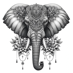 Mittelgrosse Tattoos-Die unendliche Reise eines Elephanten