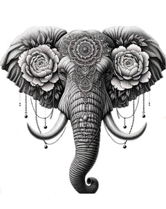 Mittelgrosse Tattoos-Die unendliche Reise eines Elephanten