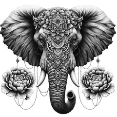 Mittelgrosse Tattoos-Die unendliche Reise eines Elephanten