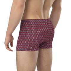 Geometric Line- Japanisches Blumenmuster Boxershorts