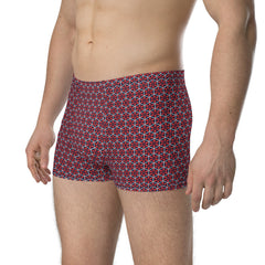 Geometric Line- Japanisches Blumenmuster Boxershorts