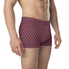 Geometric Line- Japanisches Blumenmuster Boxershorts