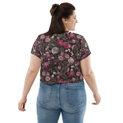 Blumenmuster -Crop-Top