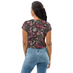 Blumenmuster -Crop-Top