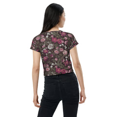 Blumenmuster -Crop-Top