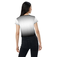 Geometric Line Crop-Top